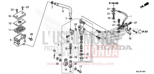 HAUPTBREMSE, HINTEN ZYLINDER (CBR600RA) CBR600RAD de 2013